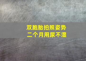 双胞胎拍照姿势 二个月用尿不湿